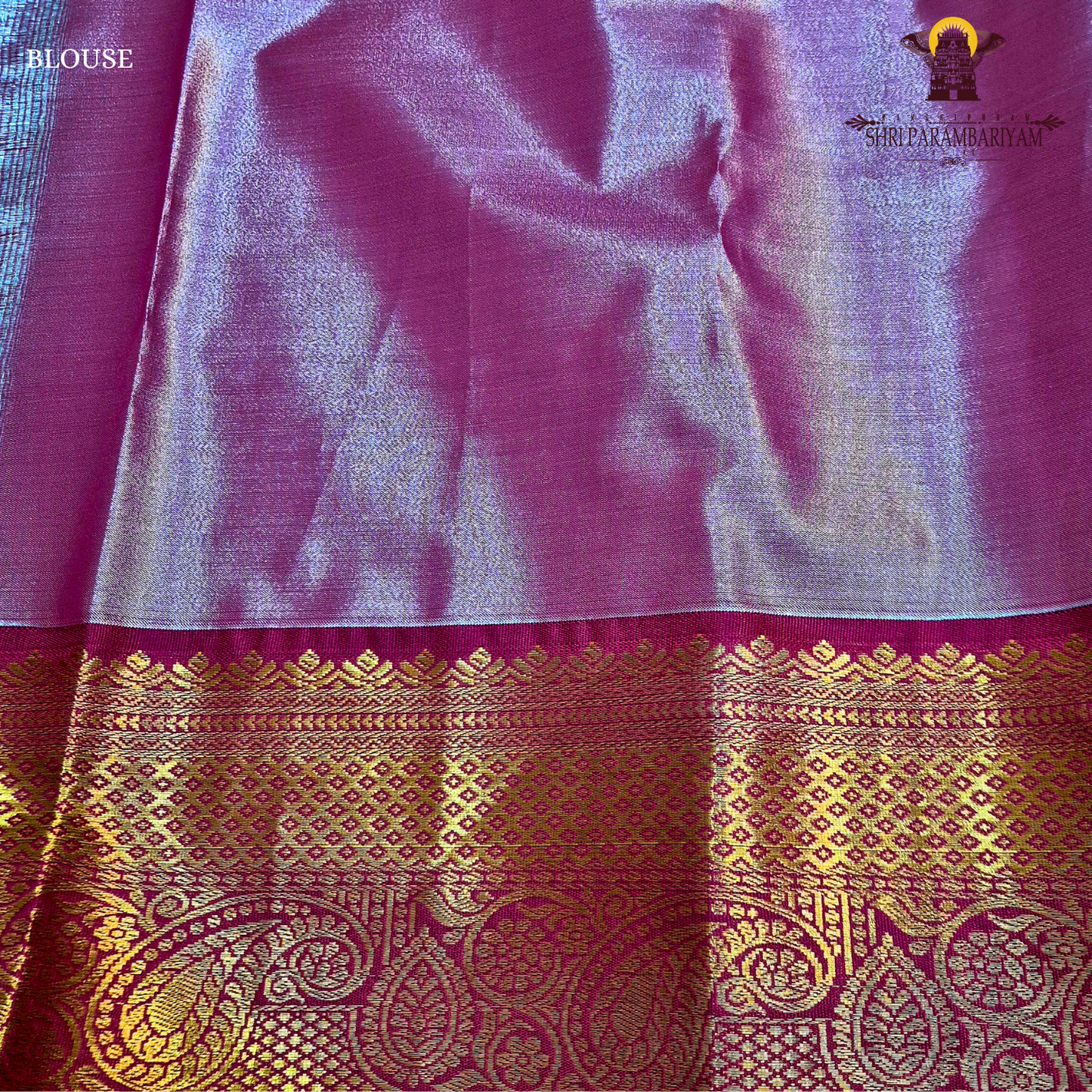 A graceful lime green / pista green Tissue Saree