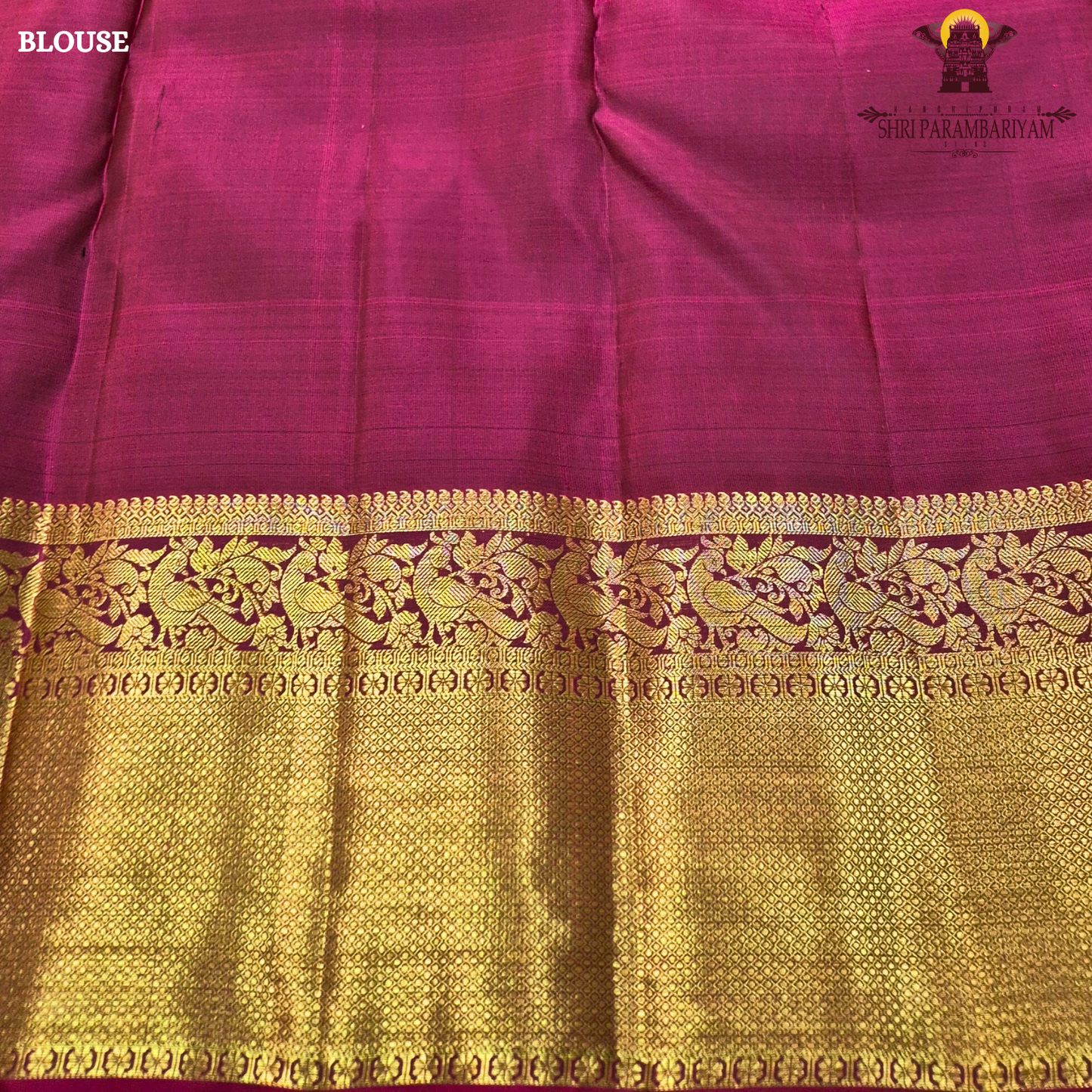 Dusty Teal Blue with Rani Pink Contrast Border Saree