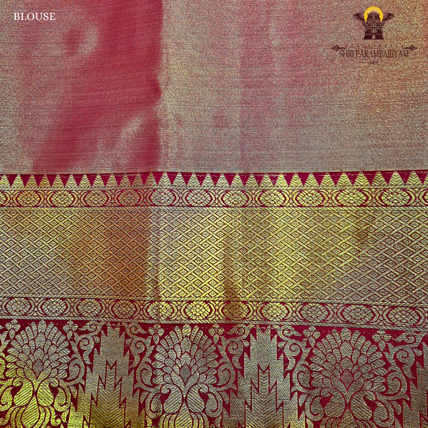 Rich mustard gold with red undertone Saree