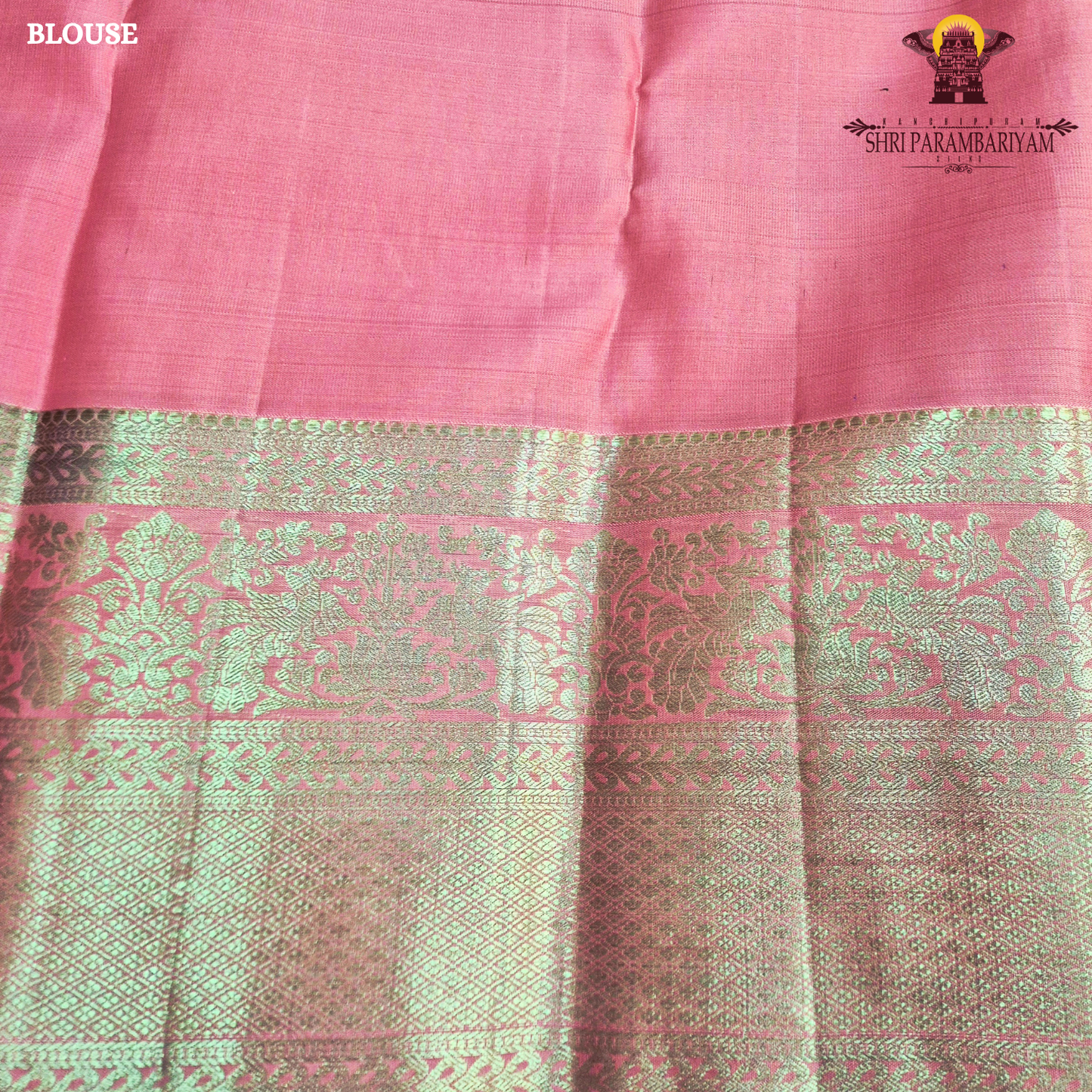 Rose pink (soft pink) with silver zari work Saree