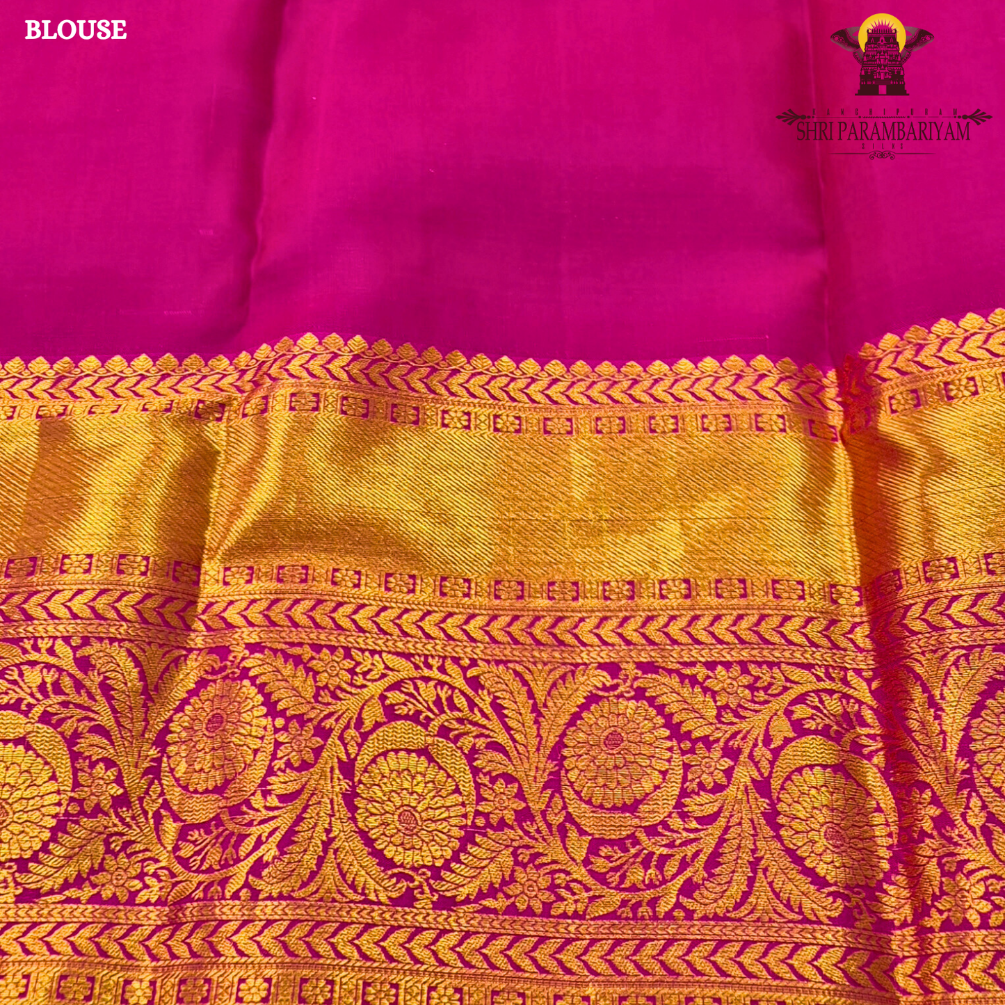 A refreshing parrot green body paired with a vibrant rani pink border Saree