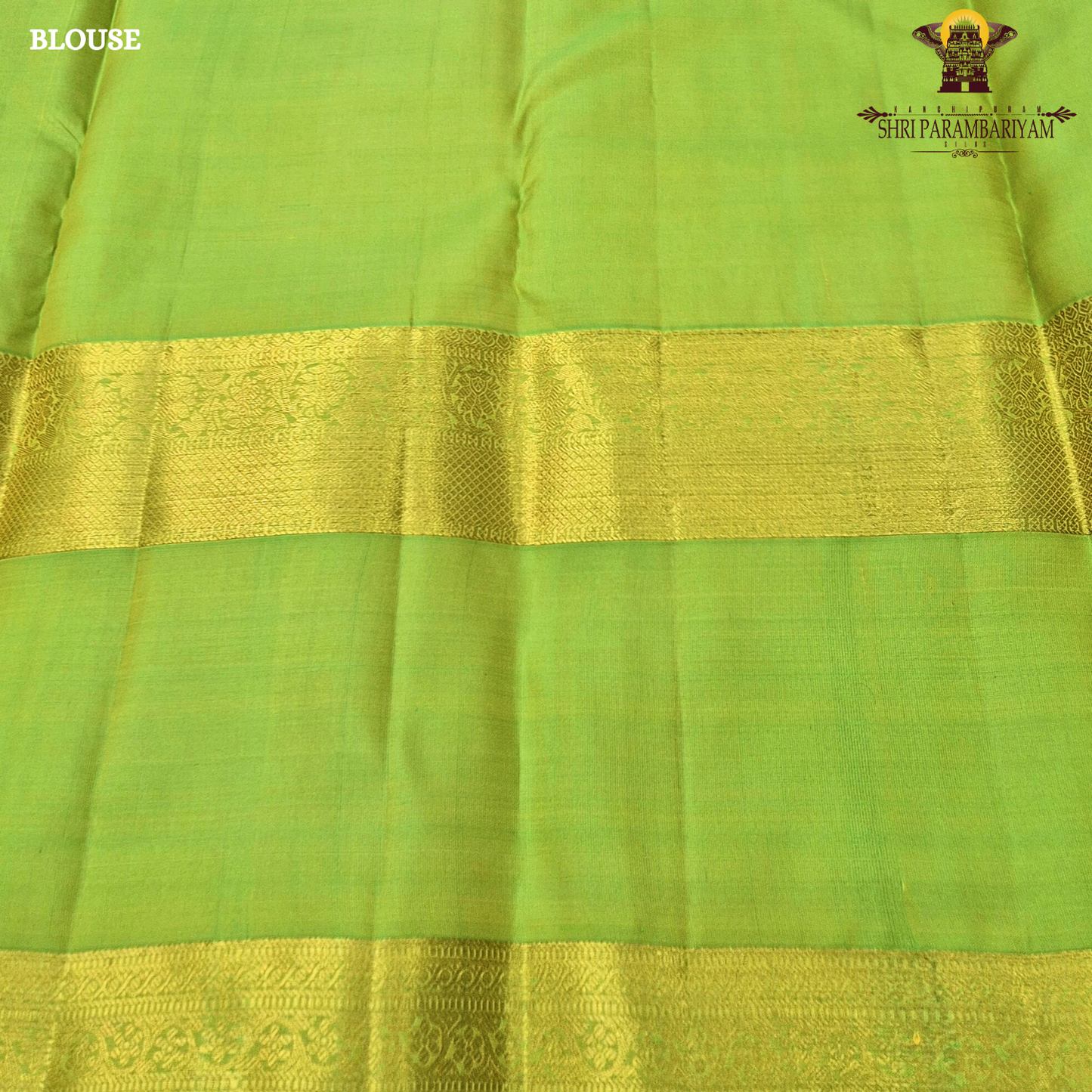 A vibrant orange body beautifully contrasted with a bright parrot green border Saree