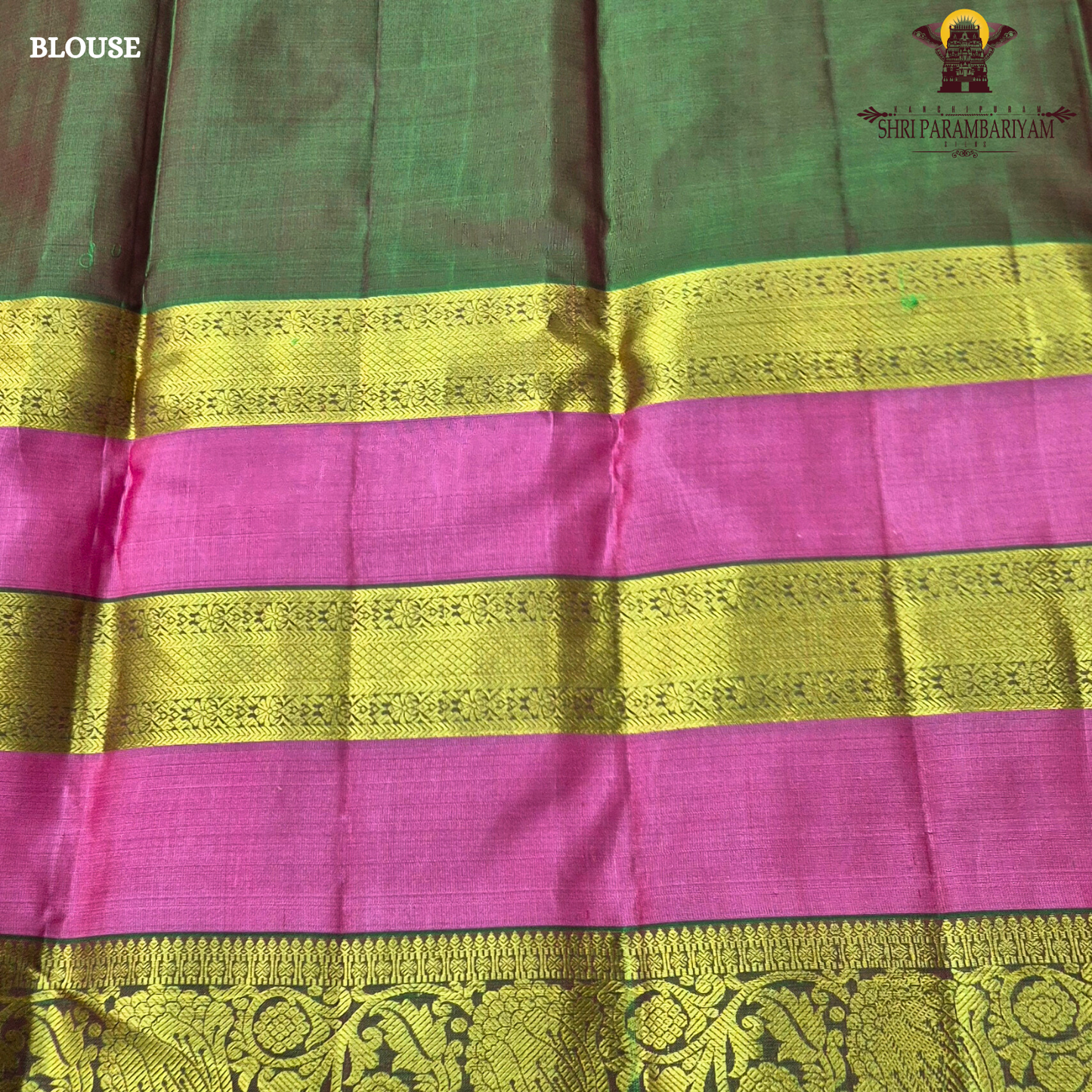 A beautiful bright pink body complemented Saree