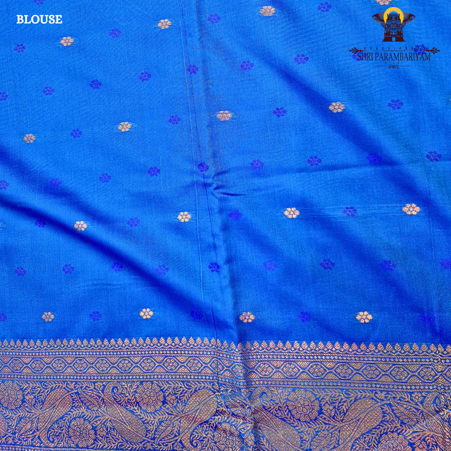 Elegant teal blue / peacock blue Saree
