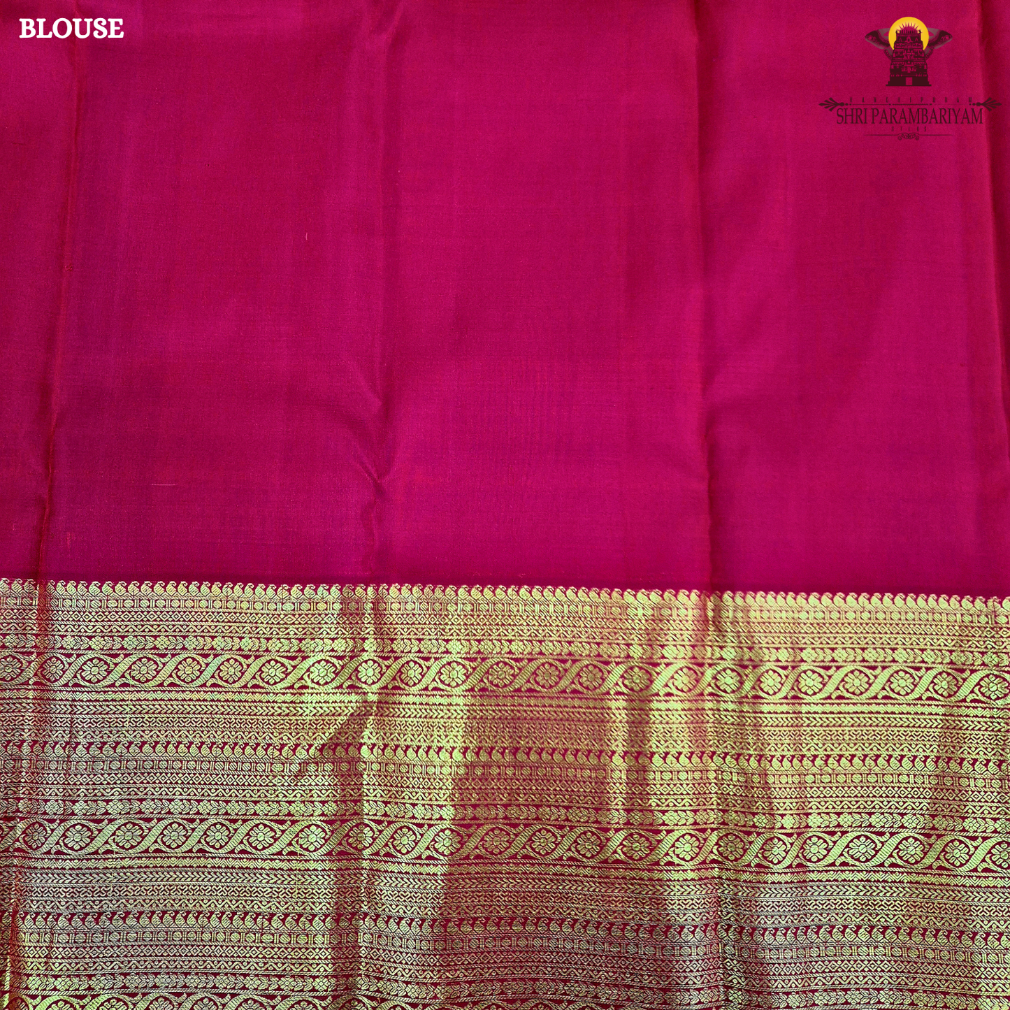 A vibrant Classic Vermilion Red / Bridal Red shade, beautifully complemented Saree