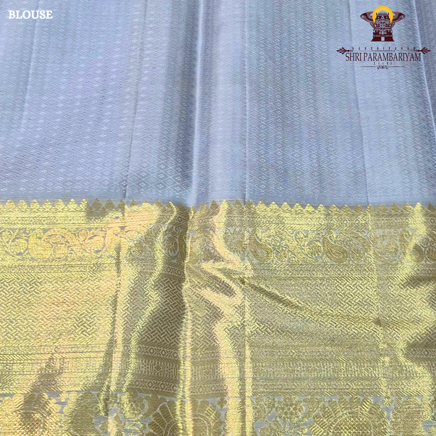 Elegant powder blue (pastel ice blue) shade is beautifully enhanced Saree