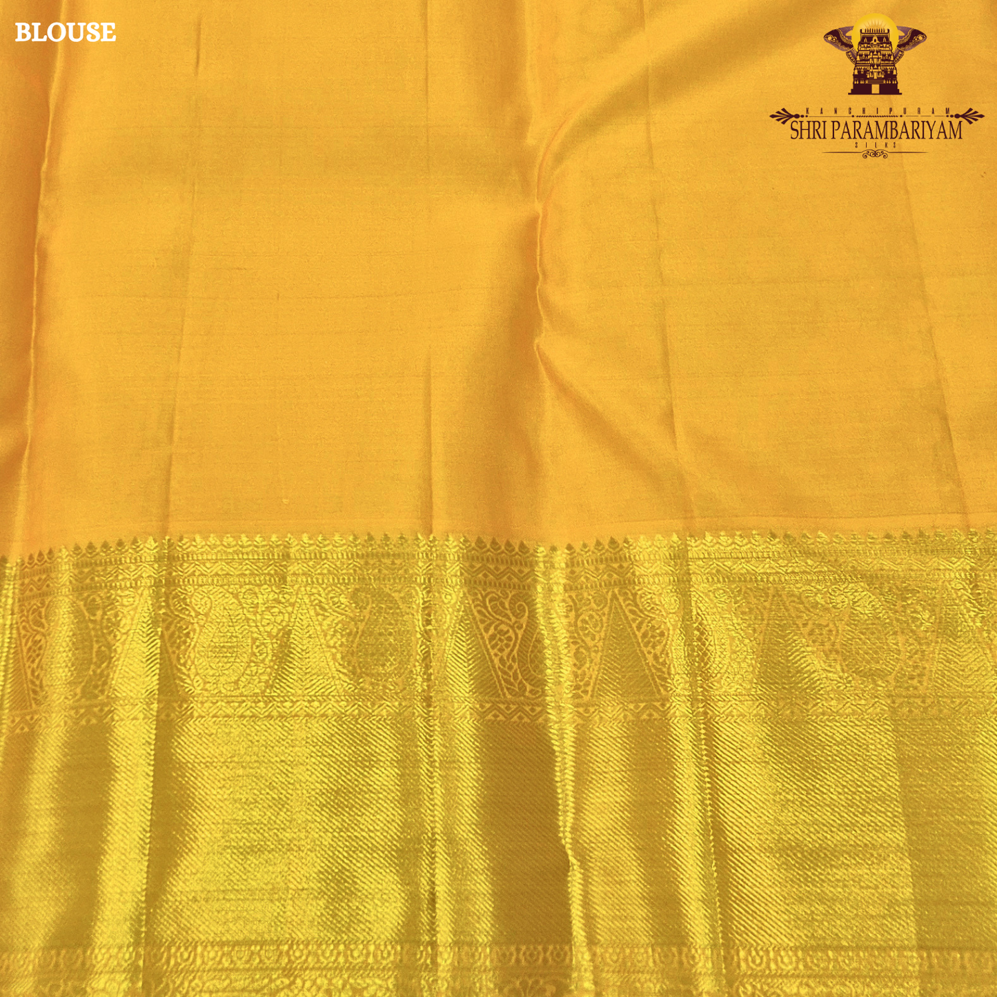 A vibrant turmeric yellow shade Saree