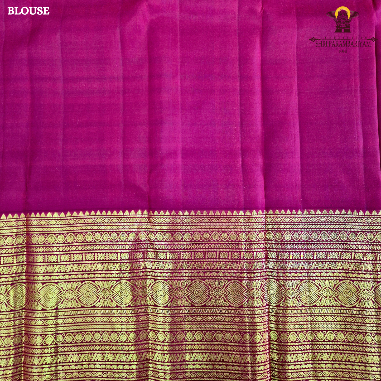 A rich Deep Maroon Red with exquisite gold zari weaving Saree