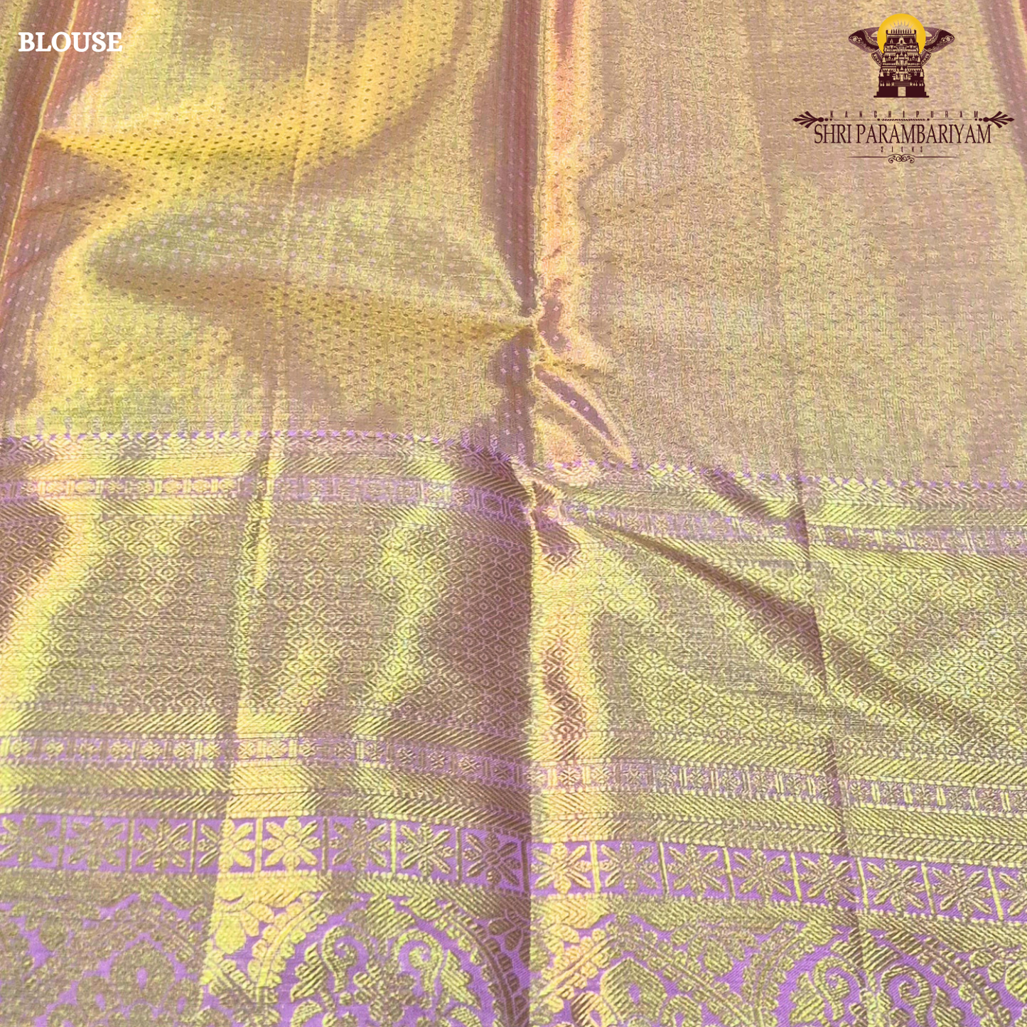 A vibrant and eye-catching combination of parrot green and rich lavender pink Saree