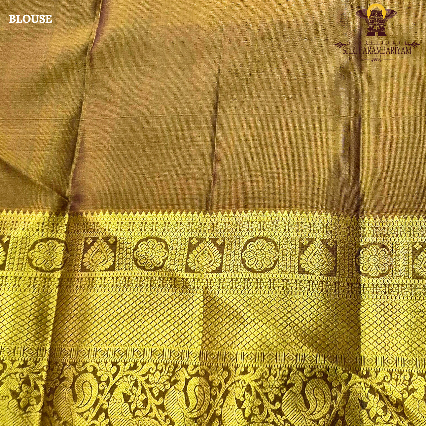 Rich Magenta Purple with Antique Gold Zari Border Saree