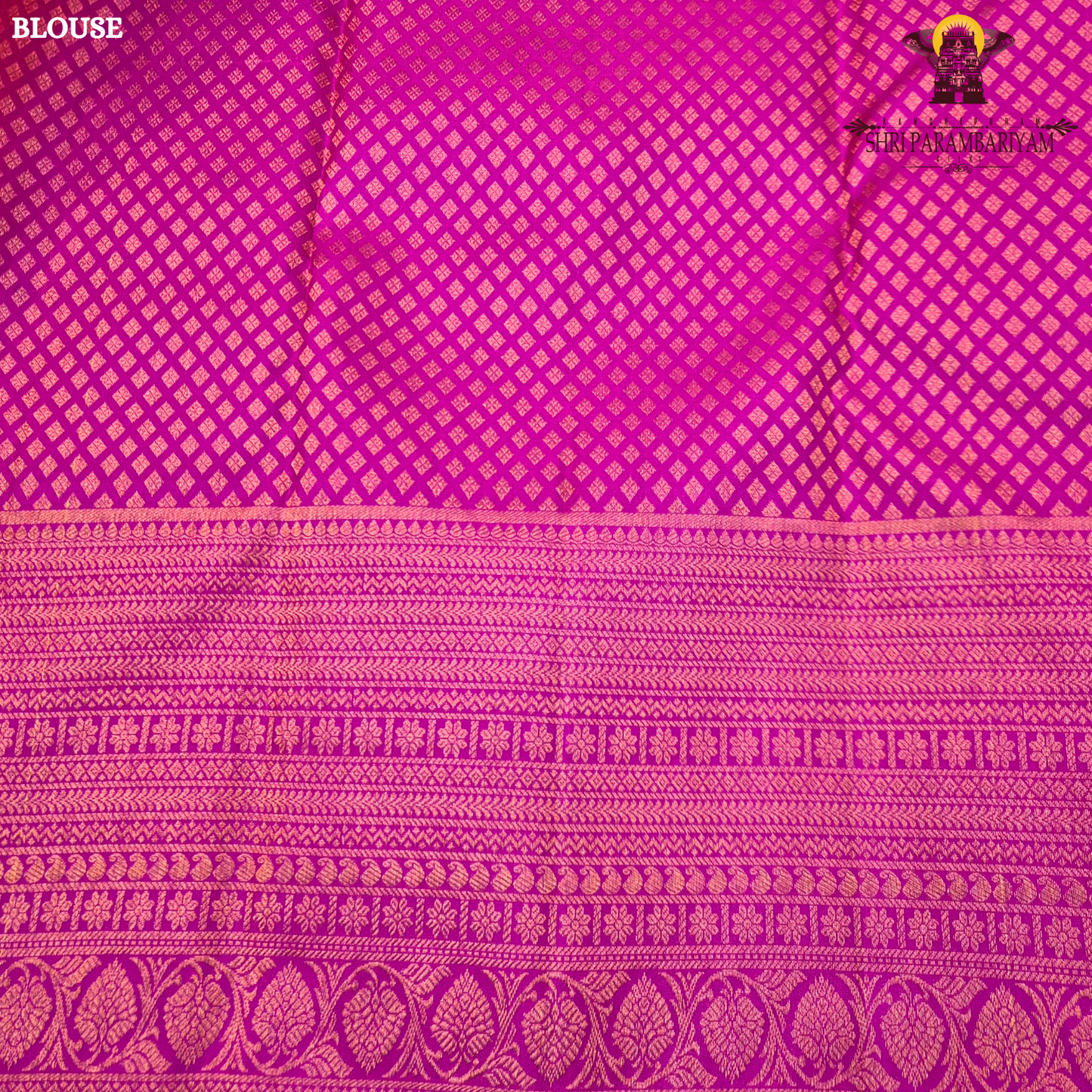 A vibrant mustard yellow (golden yellow) body paired with a rich rani pink (magenta) Korvai border Saree