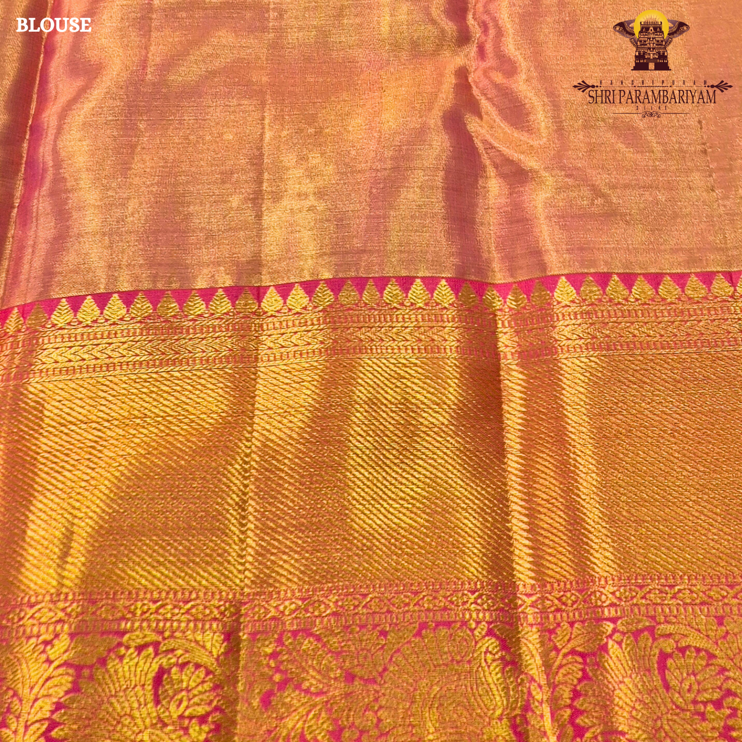 A graceful golden beige / antique gold base with multicolor floral Saree