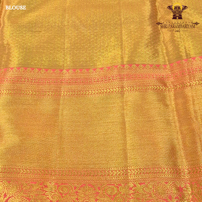 A beautiful combination of leaf green (pista green) Saree