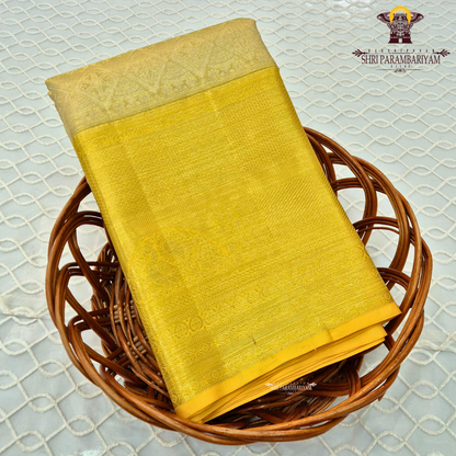 Rich Golden Yellow (Temple Yellow / Mustard Gold tone) Saree