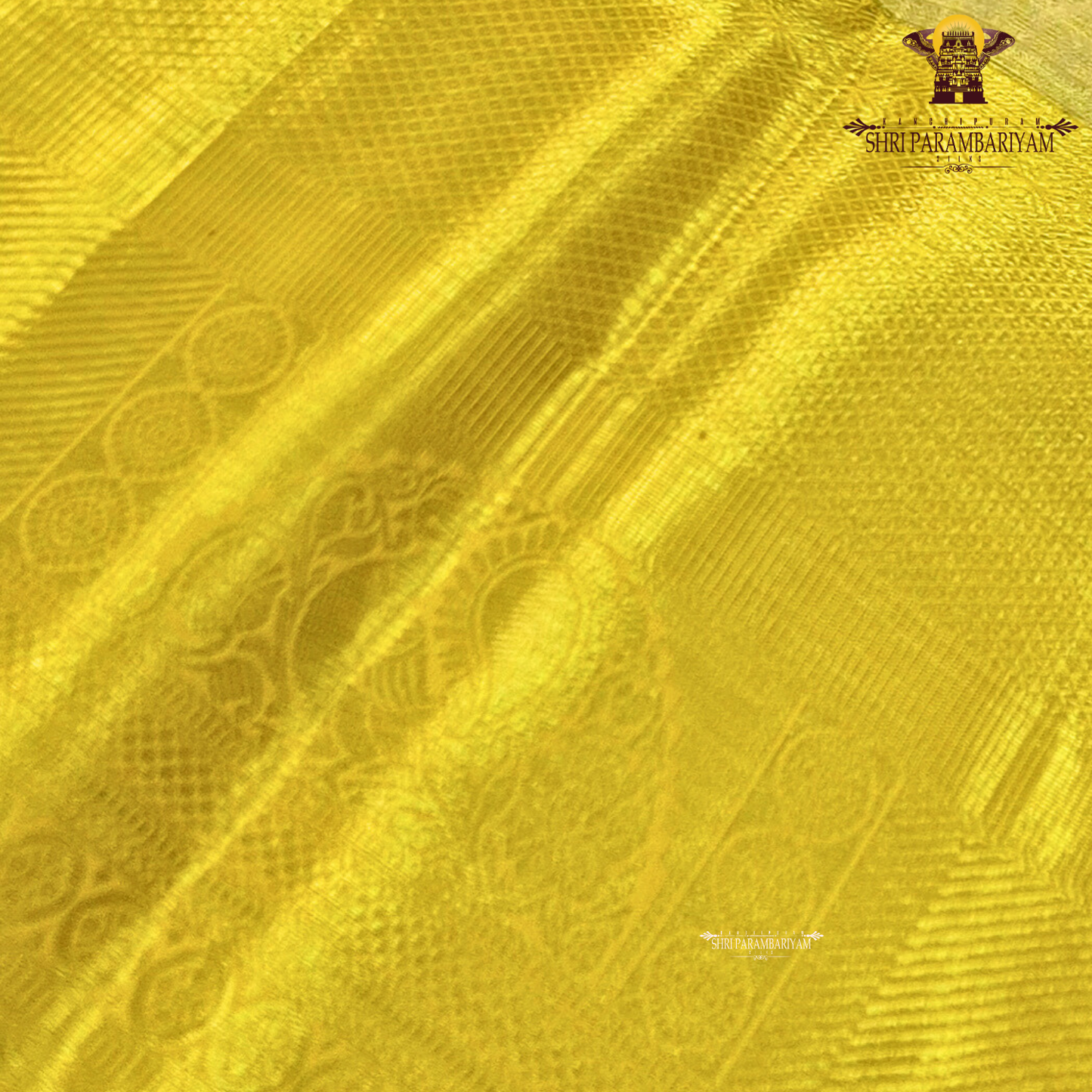 Rich Golden Yellow (Temple Yellow / Mustard Gold tone) Saree