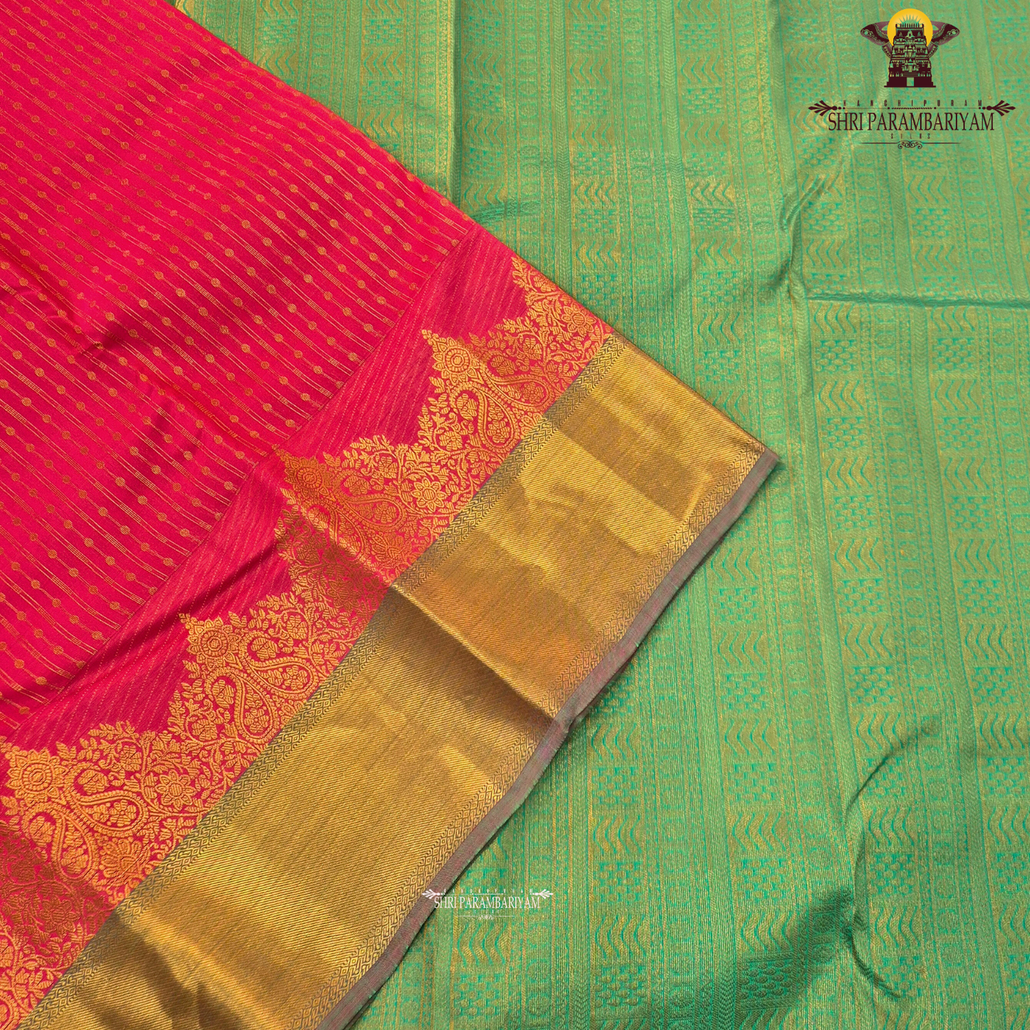 Bright Rani Pink / Deep Rose Pink Saree