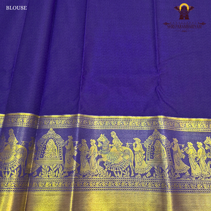 Deep olive green Saree