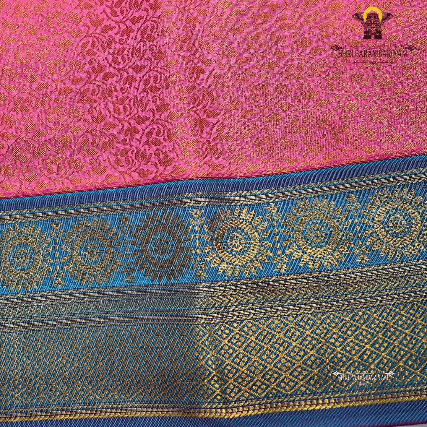 Rich rose pink / rani pink base Saree