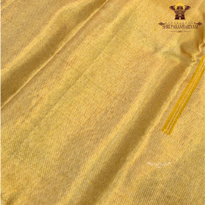 A beautiful mustard gold shade that gives a radiant and luxurious shine Saree