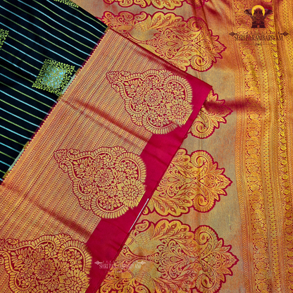 Bottle Green Fancy Saree