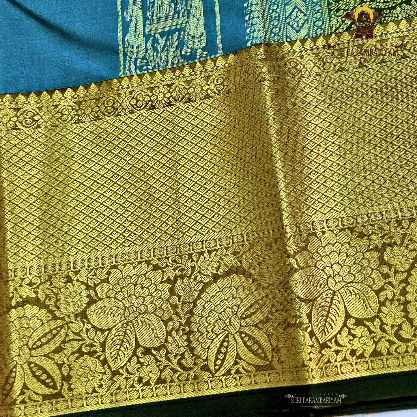 Elegant teal blue Saree