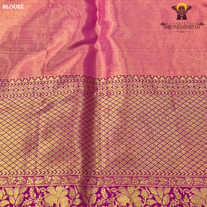 Dual-tone combination of olive green / pista green Saree