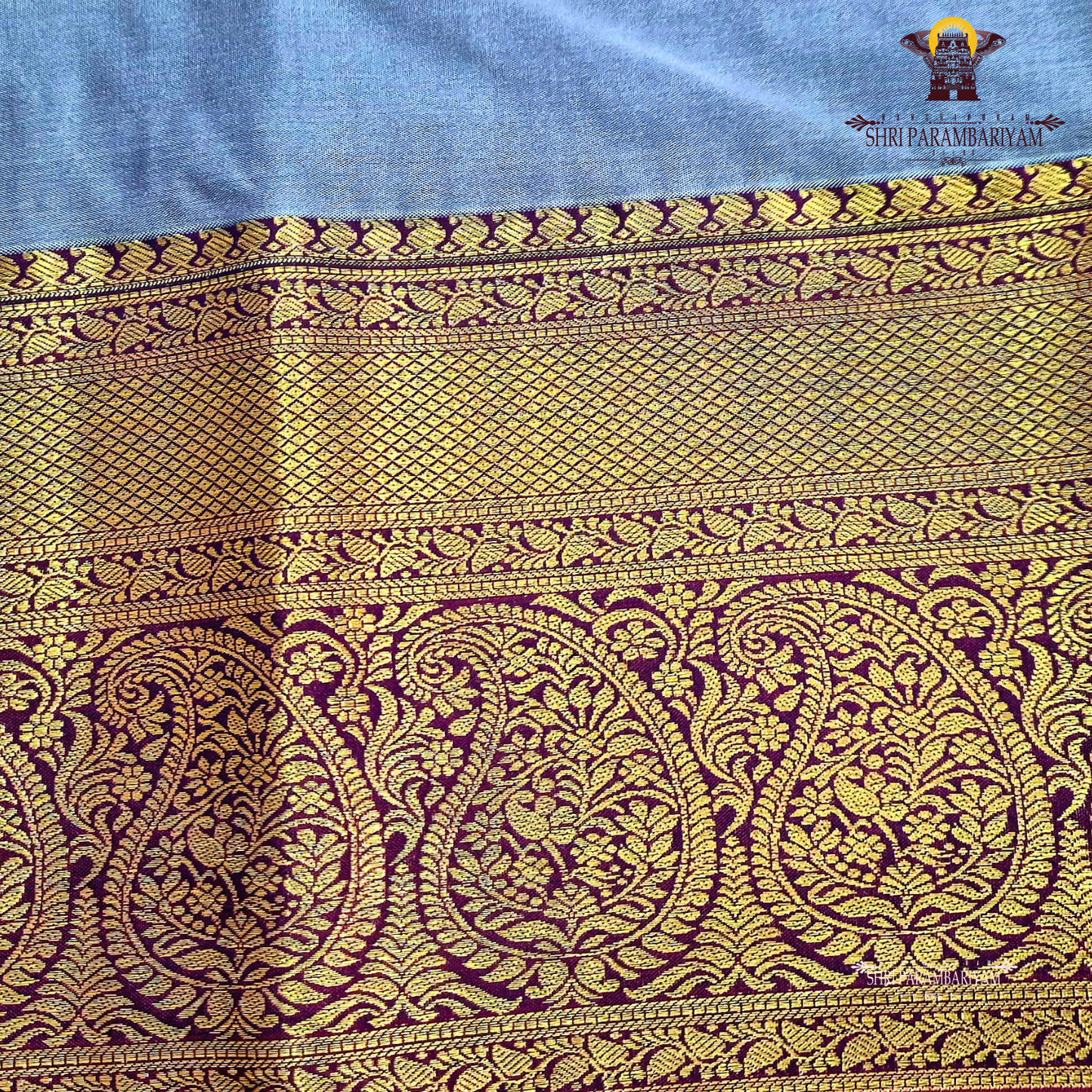 Elegant steel grey / ash grey Saree