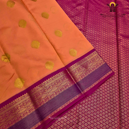 Light coral orange Saree