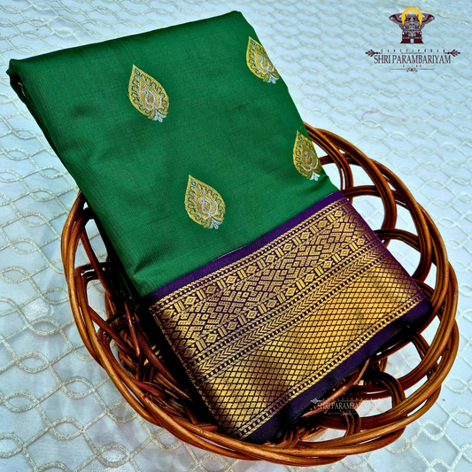 Emerald green Saree