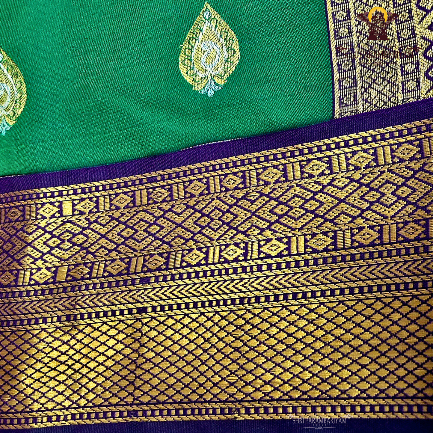 Emerald green Saree