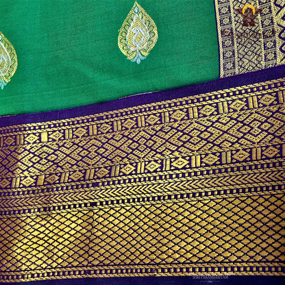 Emerald green Saree