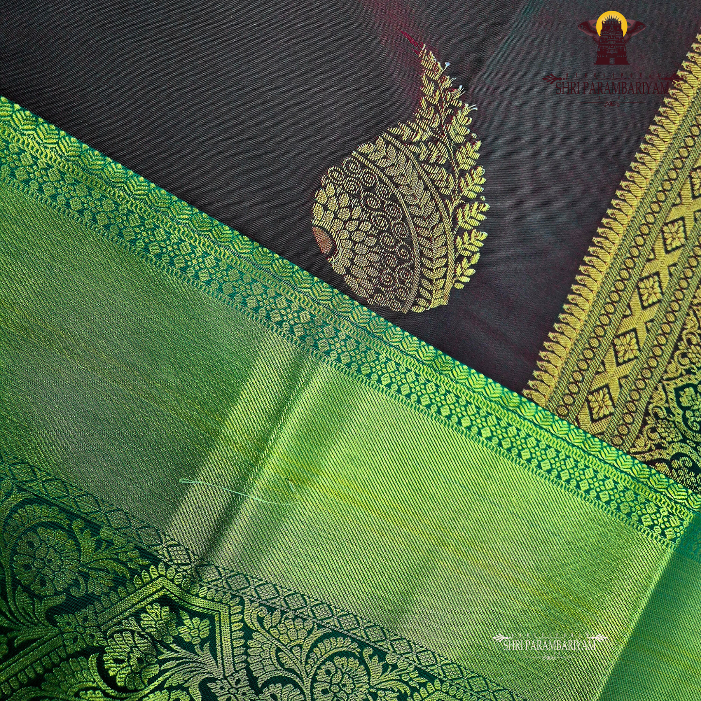 Rich coffee brown / deep chocolate brown Saree