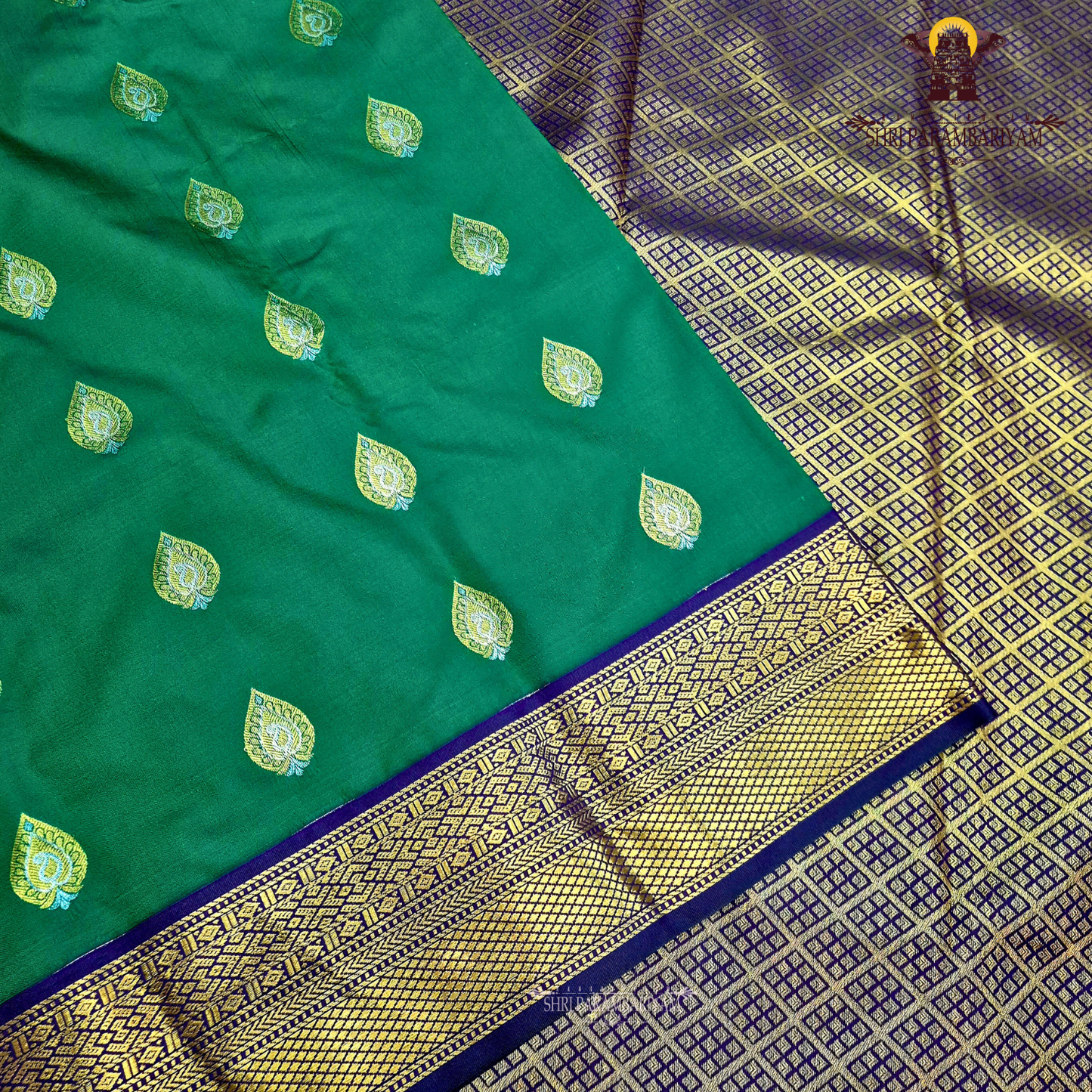 Emerald green Saree
