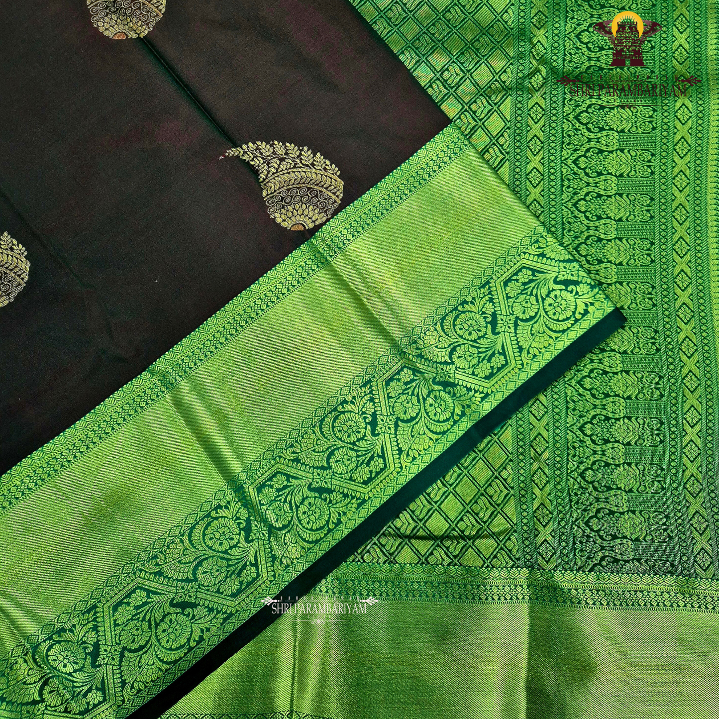 Rich coffee brown / deep chocolate brown Saree