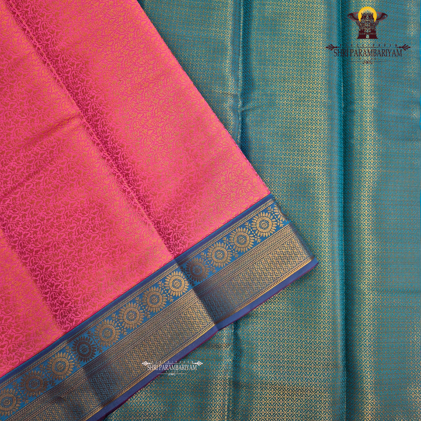 Rich rose pink / rani pink base Saree