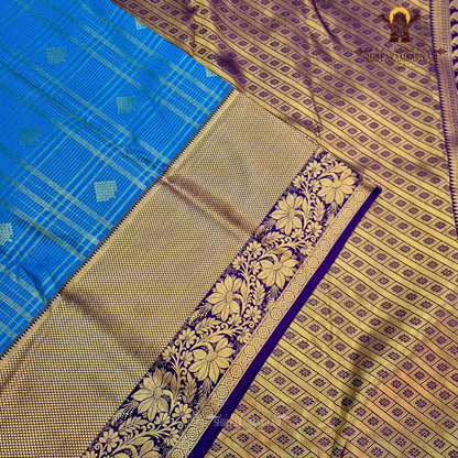 Bright peacock blue Saree
