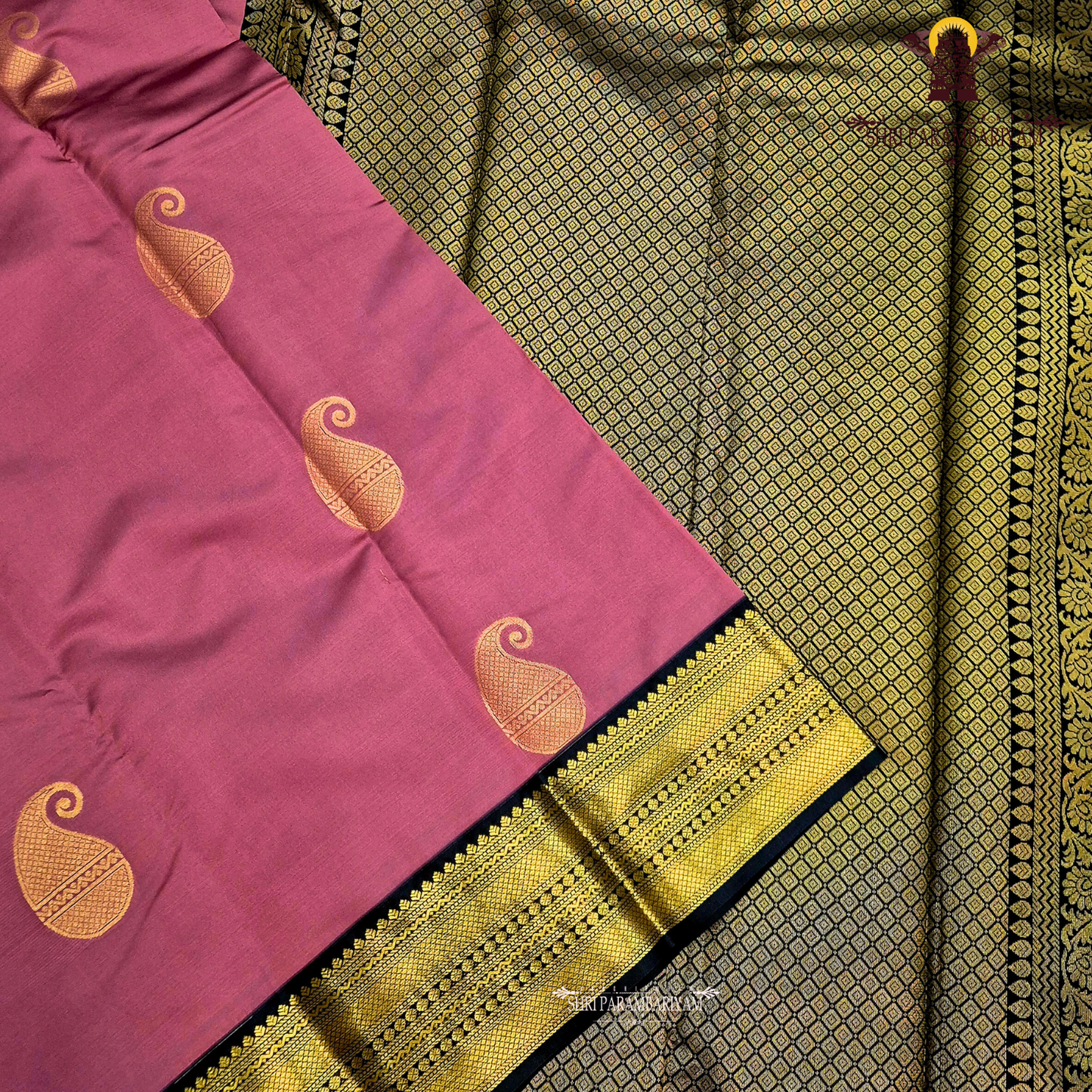 Rosewood / Brick Rose Saree