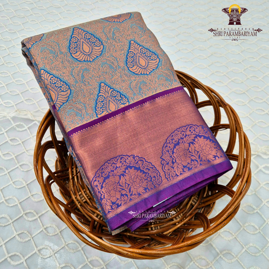 Dusty peach Tissue Saree