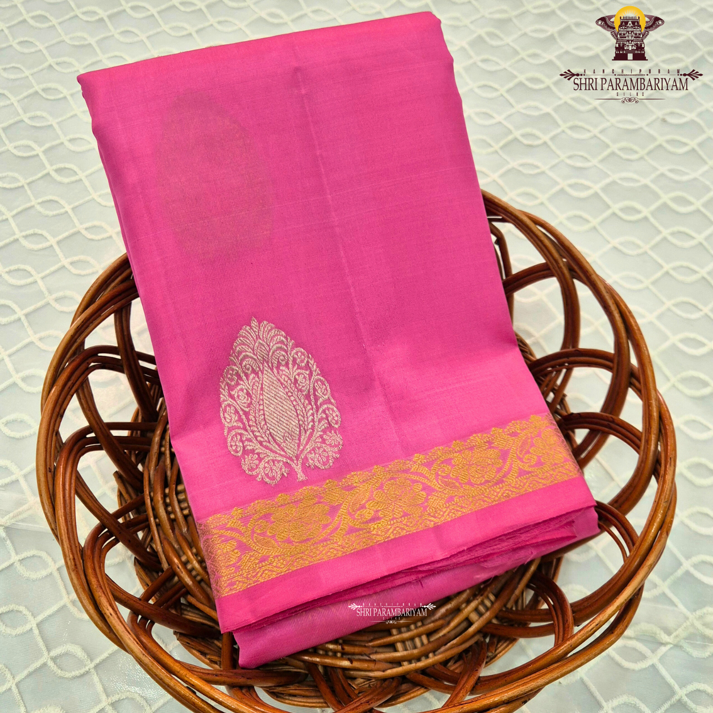 Vibrant rani pink shade that exudes elegance Saree