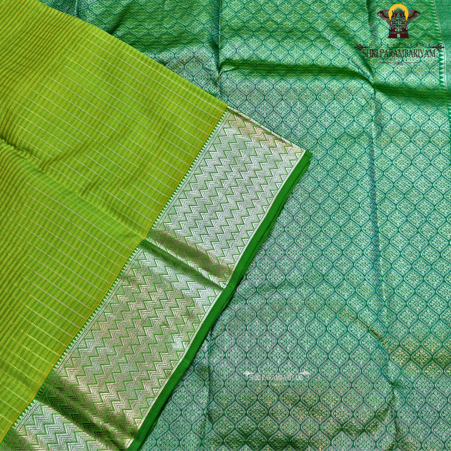 Fresh Lime Green / Light Parrot Green Saree