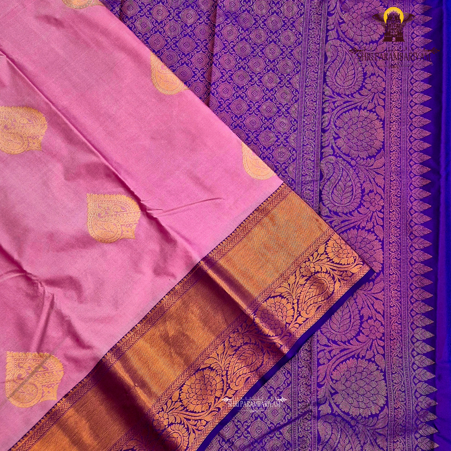 Soft rose pink / dusty pink Saree