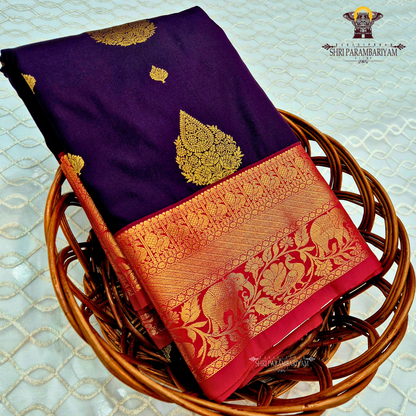 Dark violet Saree