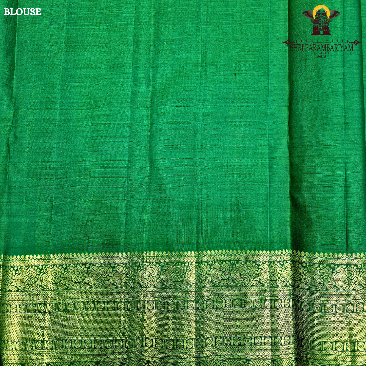 A rich emerald green Saree