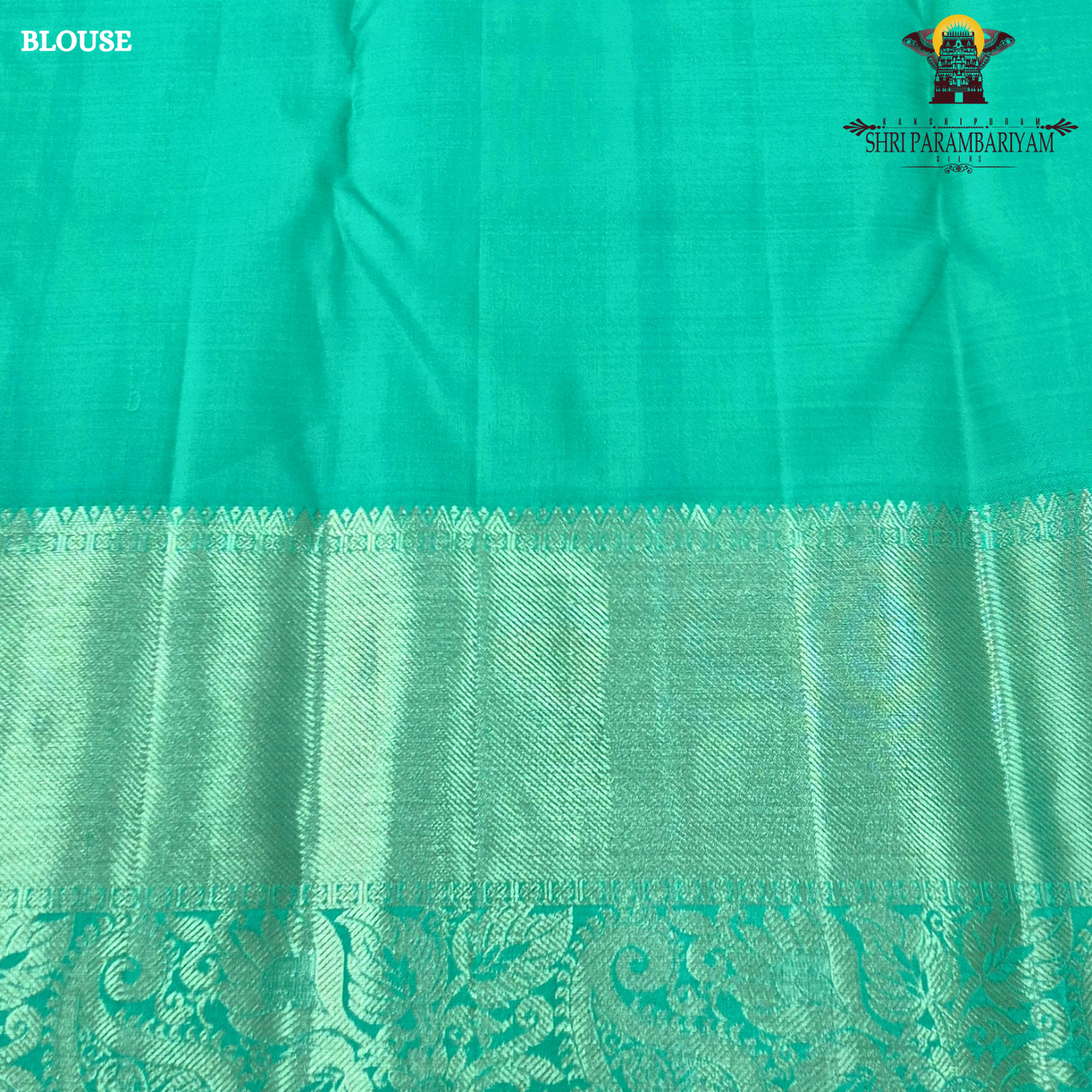 A refreshing sea green / aqua green shade with a soft, elegant silk sheen Saree