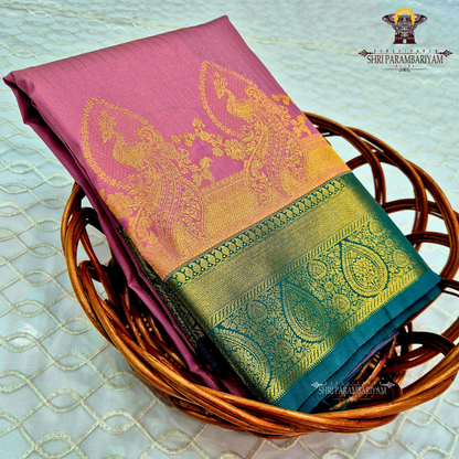 Turning Border Pink Fancy Saree