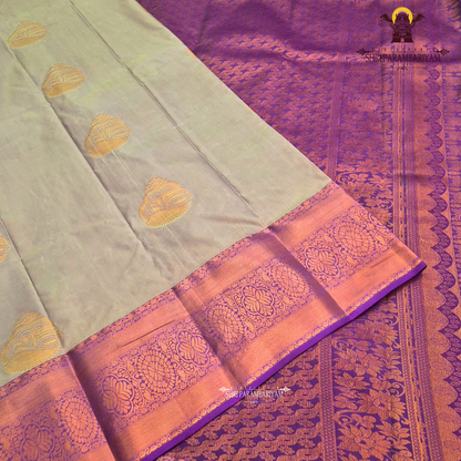 Soft pearl grey / ash grey Saree