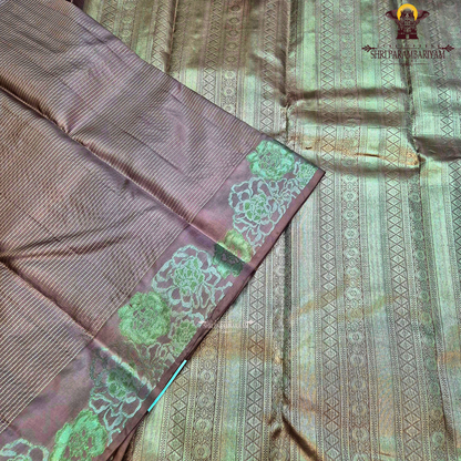 Soft Mauve / Dusty Rose / Light Coffee Brown Saree