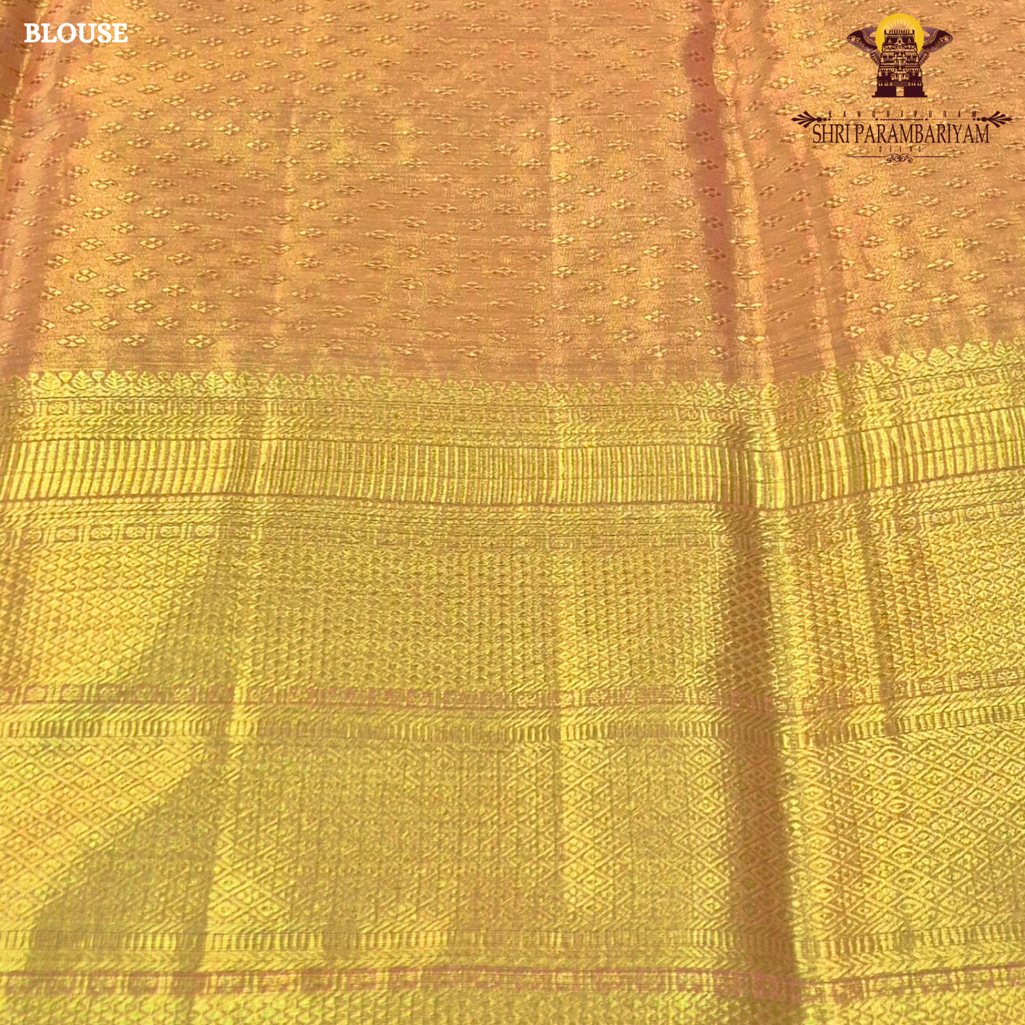 Elegant peach with rich golden tone (peach-gold blend) Saree