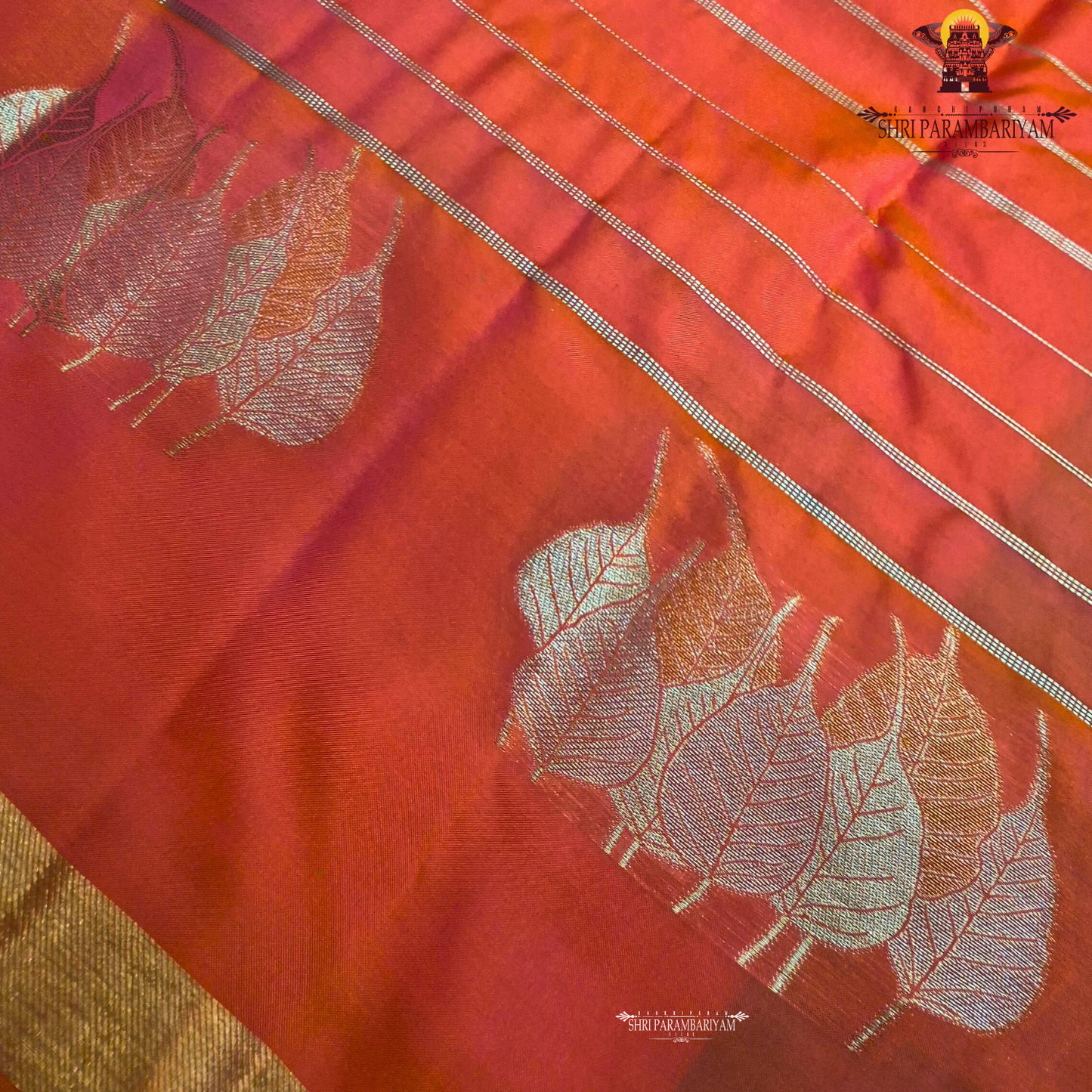 Bright Coral Red / Tomato Red Saree
