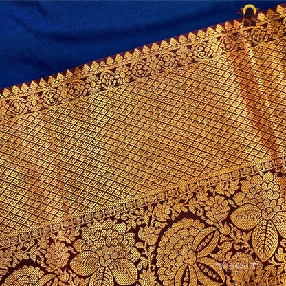 Deep navy blue Saree